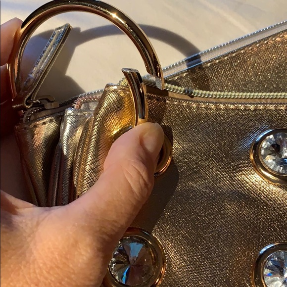 NWT Fifth City Set of 3 Metallic Bags with Ring - Picture 5 of 5